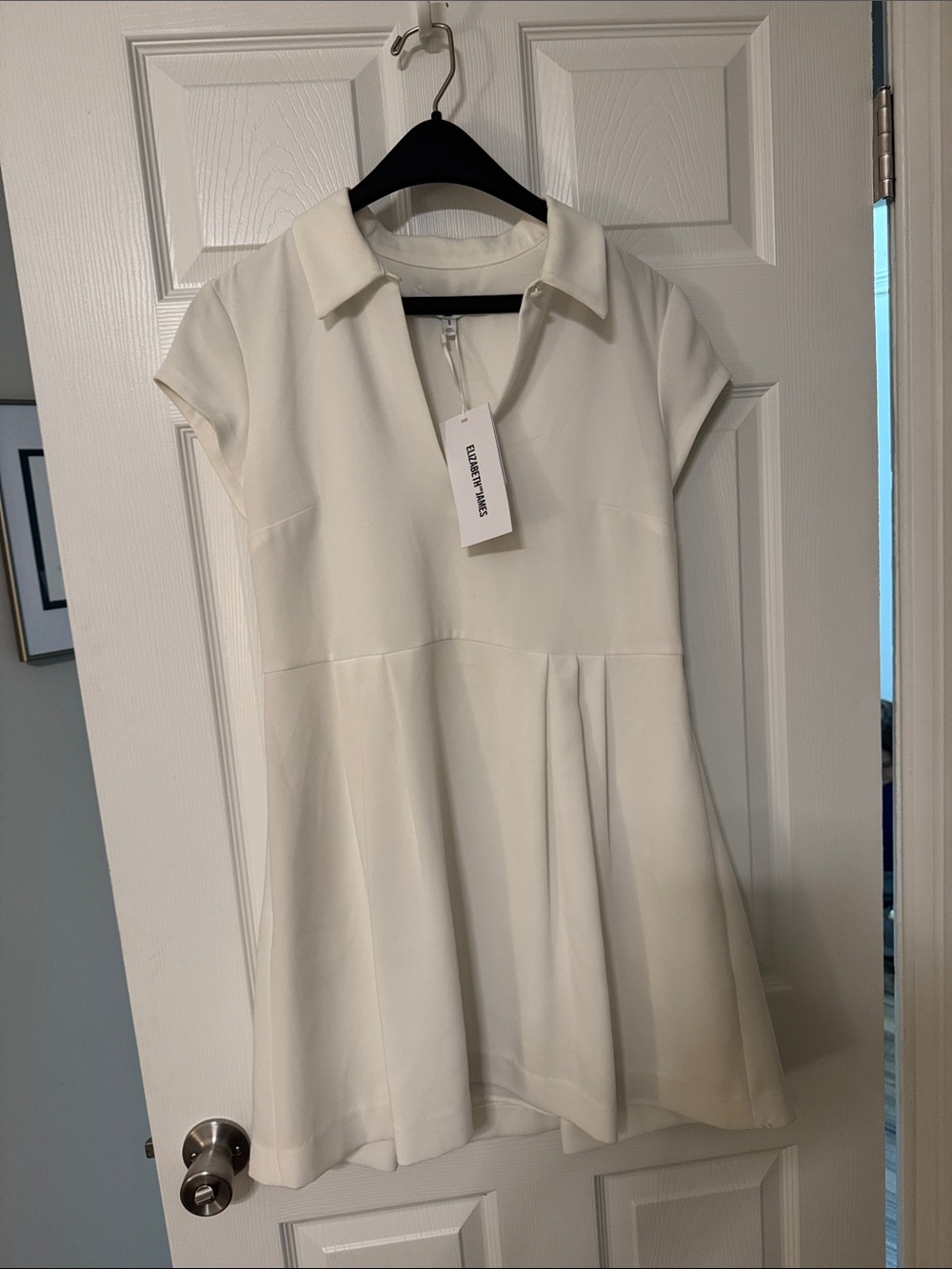 Nwt Elizabeth and James Creamy white Collared Midi Dress